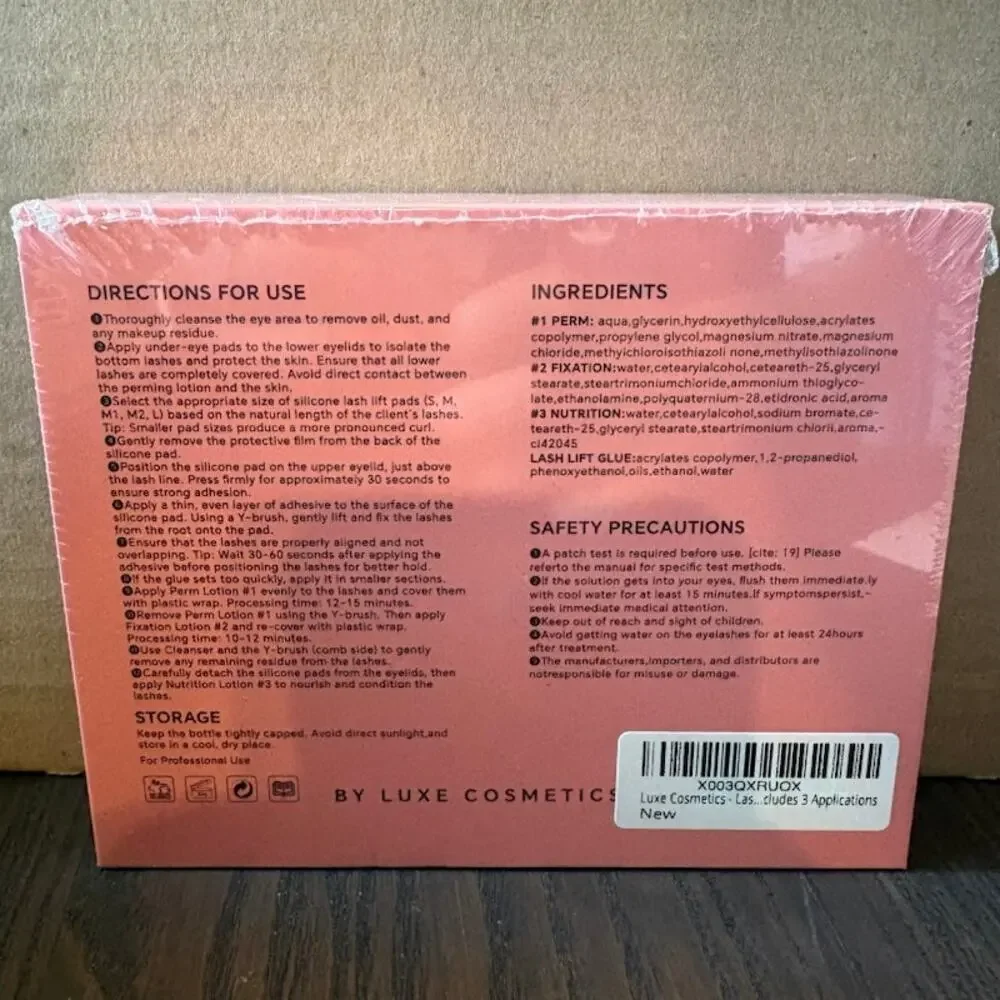 Luxe Cosmetics - LashLift Kit - Complete Set for Eyelash Lifting - New - Sealed